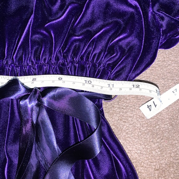 60s vintage lana purple velvet dress - Picture 6 of 8